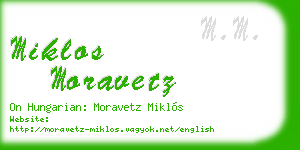miklos moravetz business card